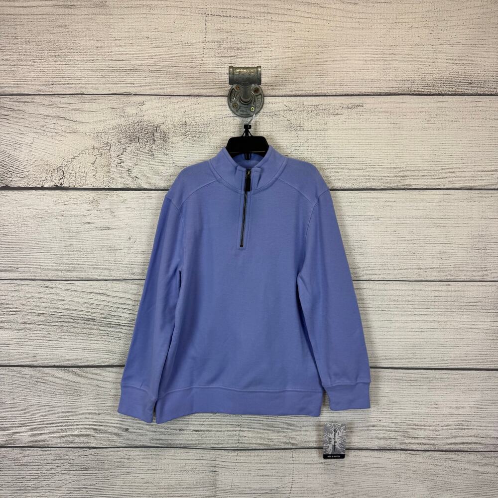 Tommy Bahama Boys Periwinkle Quarter Zip Preppy Pullover Top Size 7/8